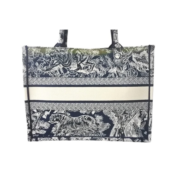 Dior de Christian Jouy  Embroidery Toile Reverse Tote Book Medium - Picture 1 of 10